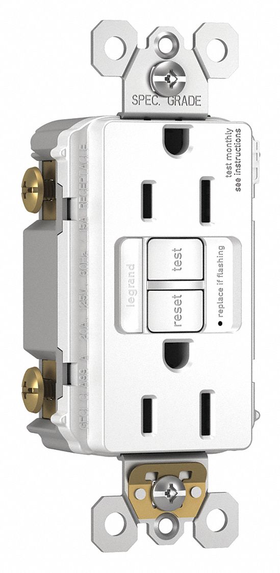 Power Inlet, 15A, 125VAC, Receptacle GFCI