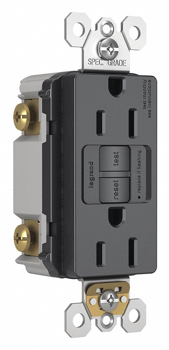 Power Inlet, 15A, 125VAC, Receptacle GFCI