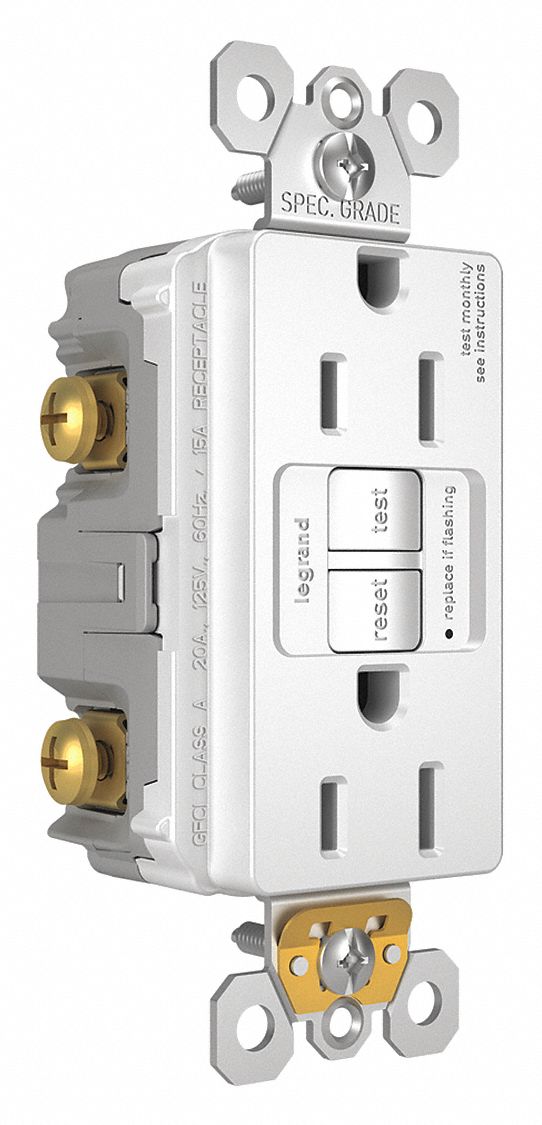 Power Inlet, 15A, 125VAC, Receptacle GFCI
