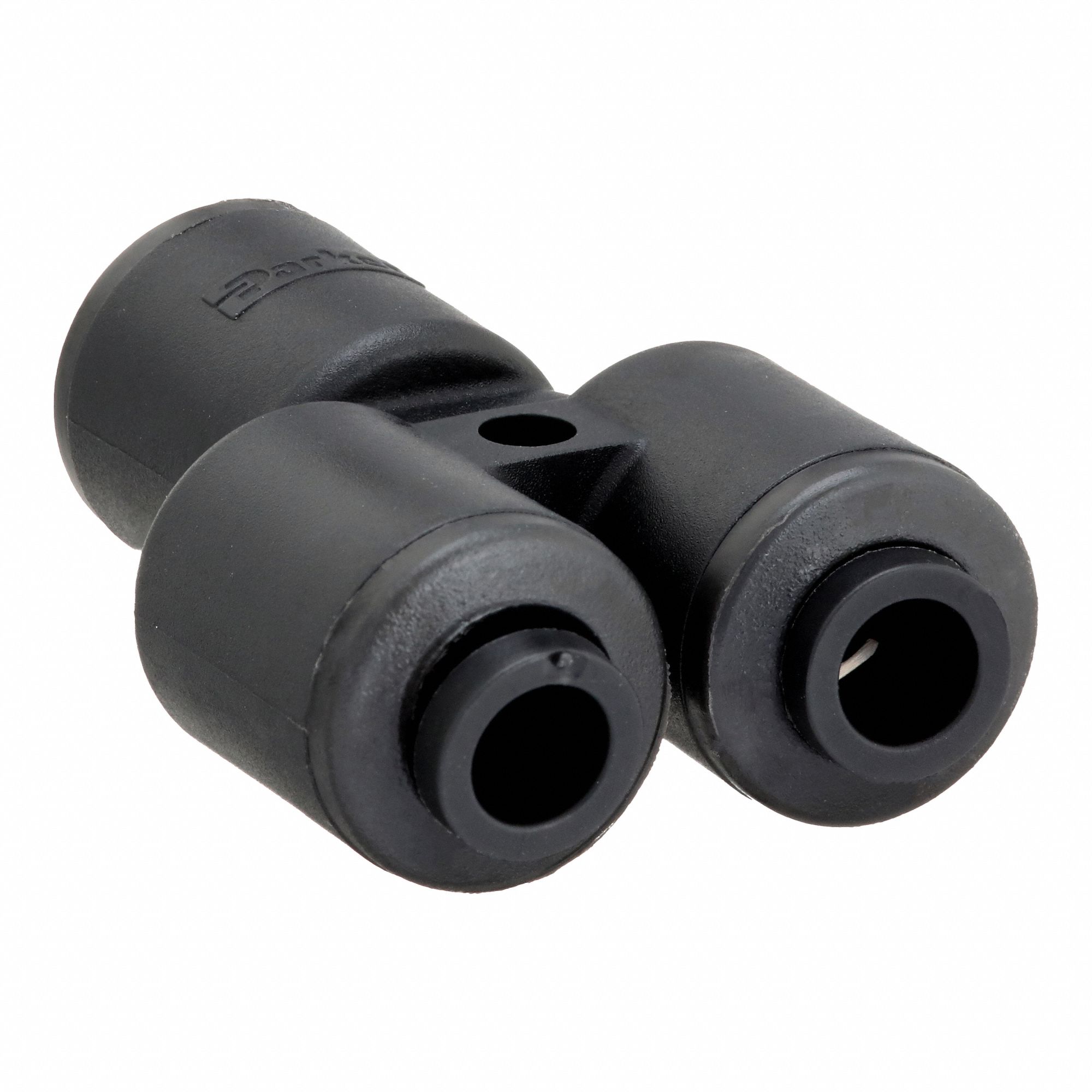 Push-Fit Union Fitting: Wye, 1/4 in OD 1/4 in OD Size, Push-to-Connect x Push-to-Connect