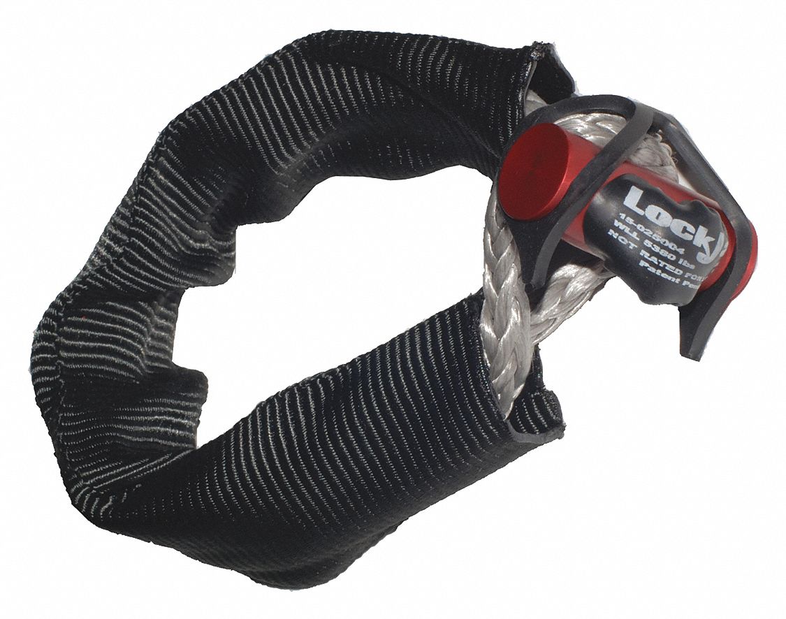 Soft Shackle: 5, 500 lb Working Load Limit, 16, 500 lbf Breaking Strength, 3/4 in Bar Dia