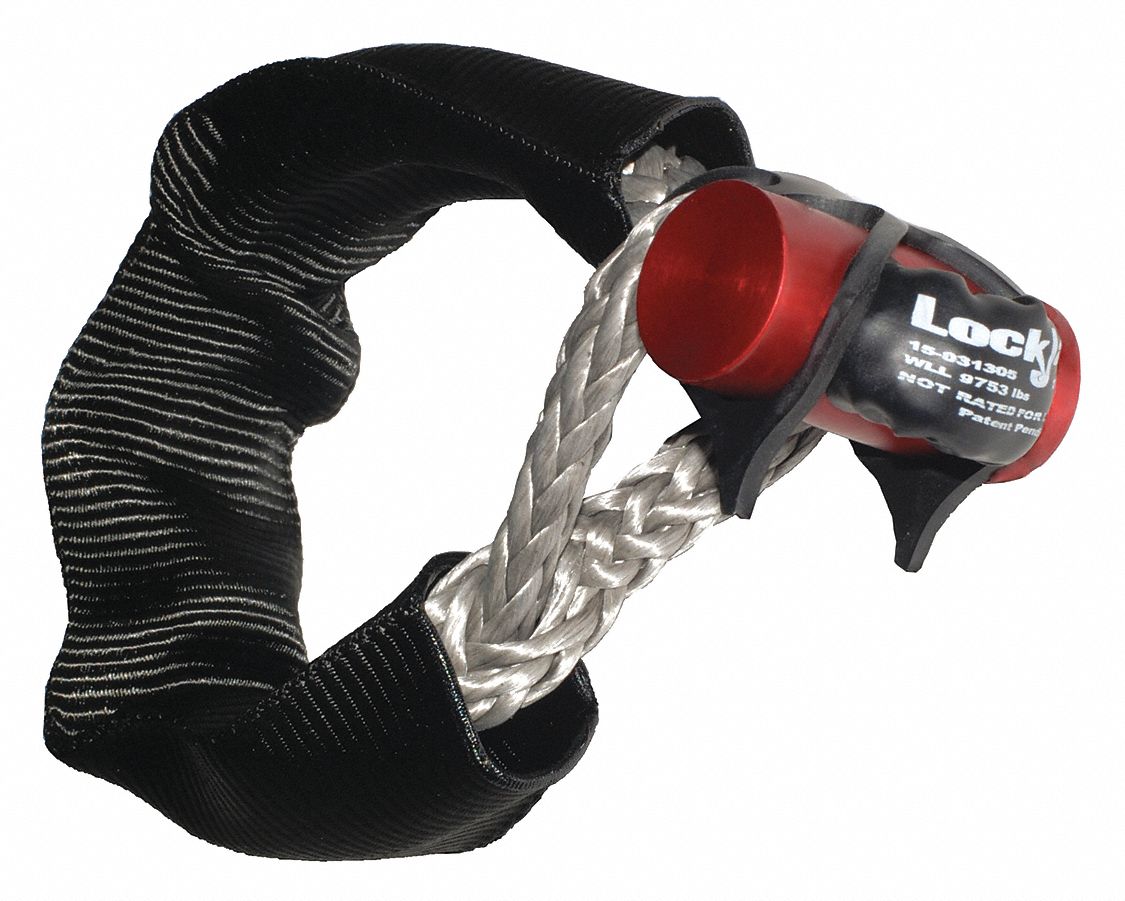 Soft Shackle: 8, 800 lb Working Load Limit, 24, 400 lbf Breaking Strength, 1 in Bar Dia, HMPE