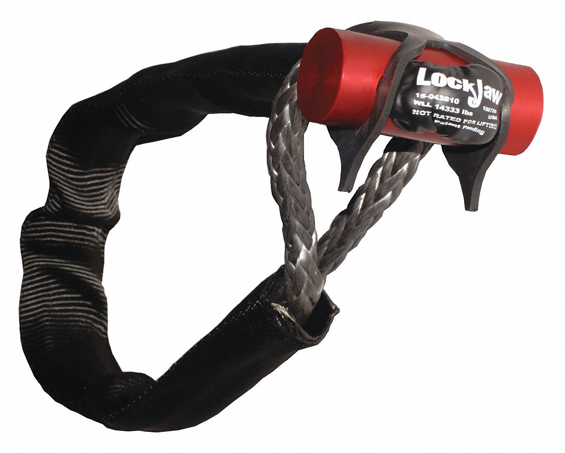 Soft Shackle: 14, 333 lb Working Load Limit, 43, 000 lbf Breaking Strength, 1 1/4 in Bar Dia
