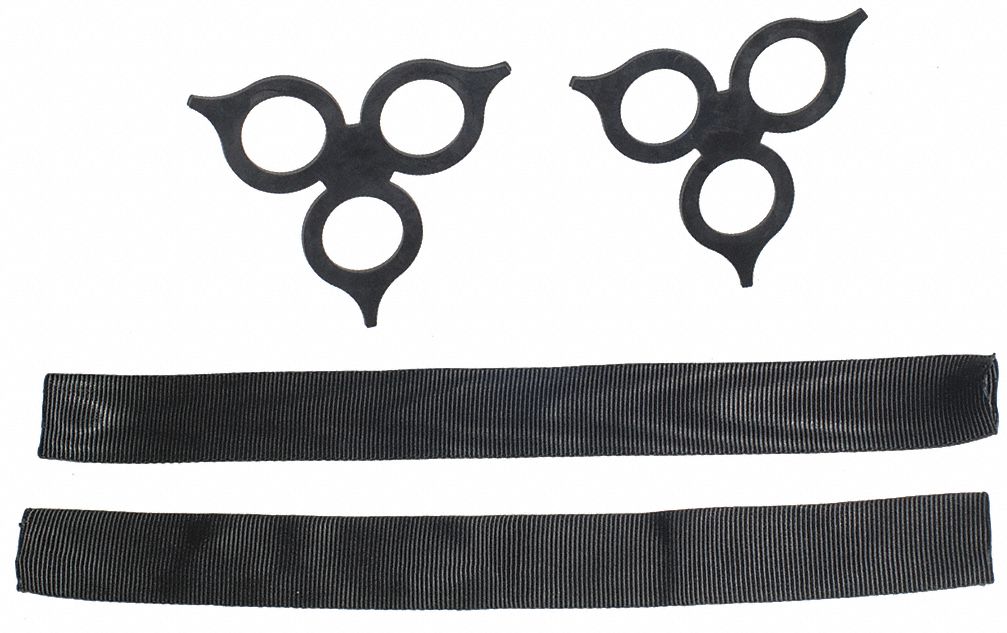 Synthetic Shackle Kit: Soft Shackles, HMPE/Polyethylene, (2) Lock Rings/(2) Sleeves, 2 PK