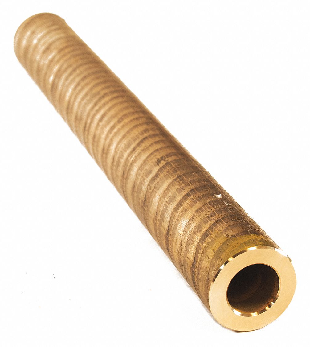 954 Bronze Round Tube: 1 1/2 in Outside Dia, 1 in Inside Dia, 13 in Overall Lg, 1.5 in Wall Thick