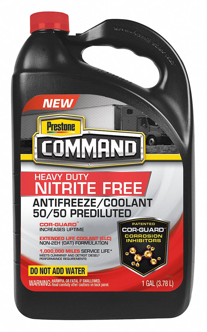 PRESTONE Antifreeze Coolant, 1 gal, Jug, Dilution Ratio RTU, 34 °F