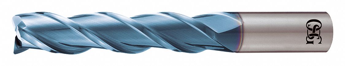 Square End Mill: Carbide, DLC Coated, 3 Flute, 3/4" Mill Dia, 4" LOC, 6-1/2" OAL