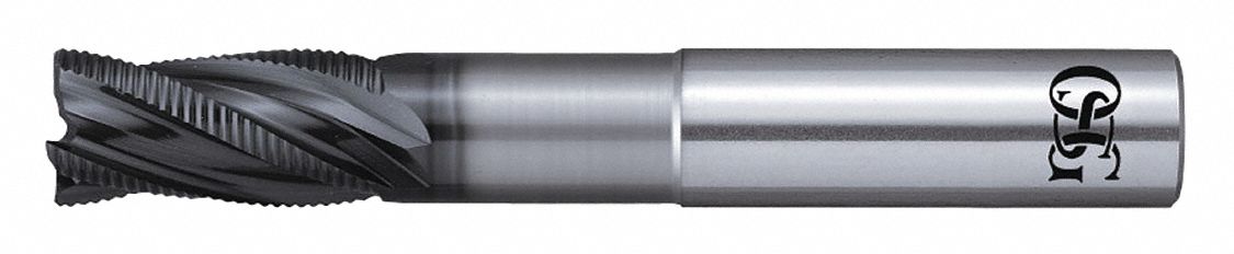Roughing End Mill: Carbide, WXL Coated, 4 Flute, 1/4" Mill Dia, 1-1/4" LOC, 0.02" Chf