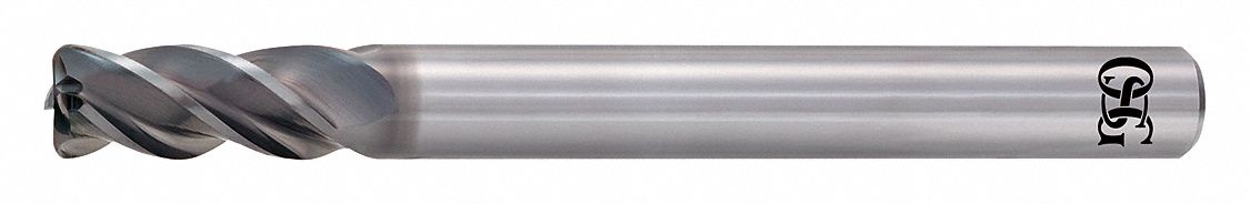 Corner Radius End Mill: Carbide, Duarise Coated, 4 Flute, 1" Mill Dia, 1-1/2" LOC