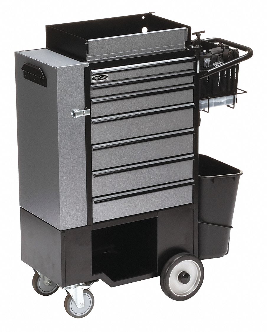Black Light Duty Tool Utility Cart