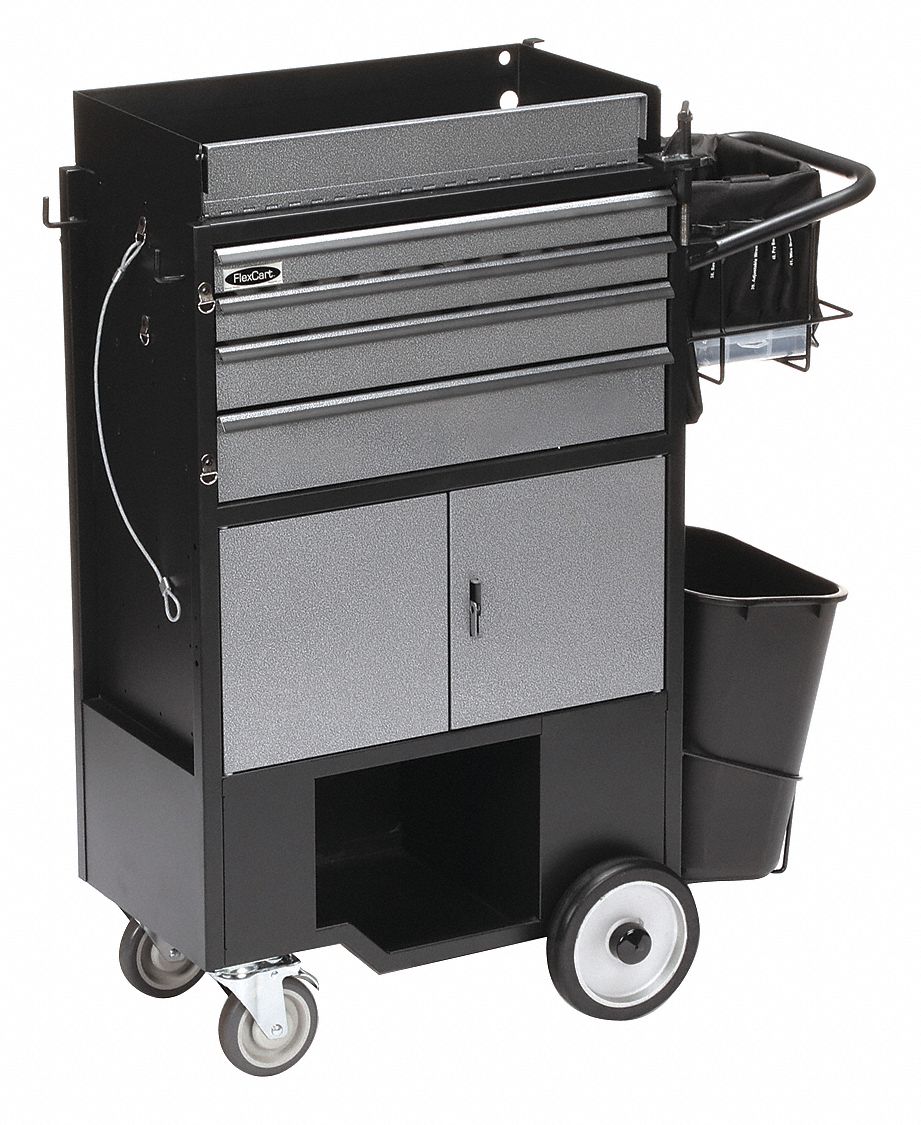 Black Light Duty Tool Utility Cart