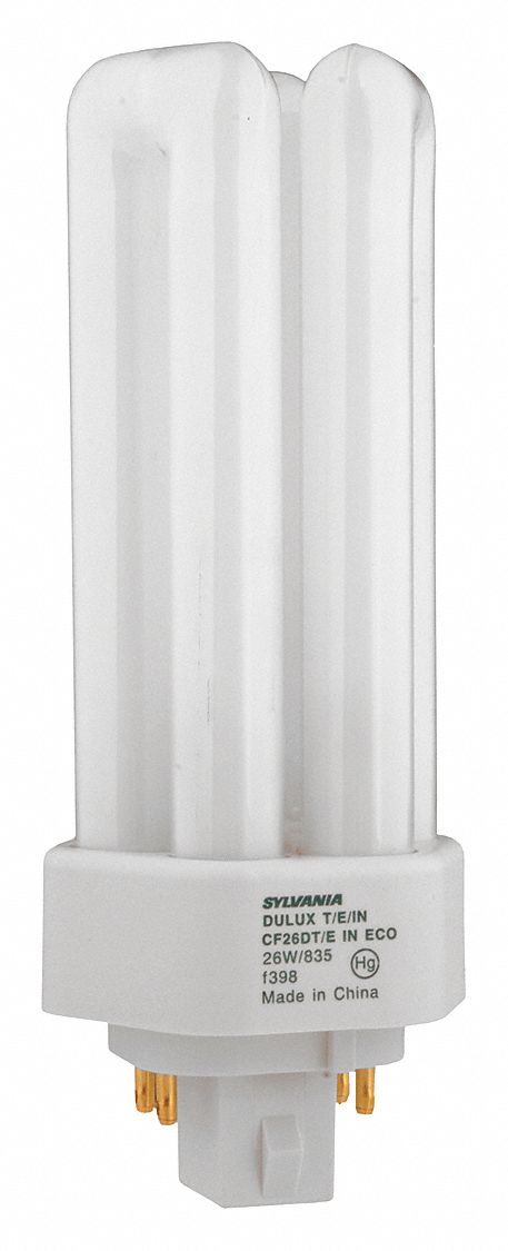 DULUX COMPACT FLUORESCENT BULB, 4-PIN (GX24Q-3), PL-T, 2700K, 1,746 LUMENS