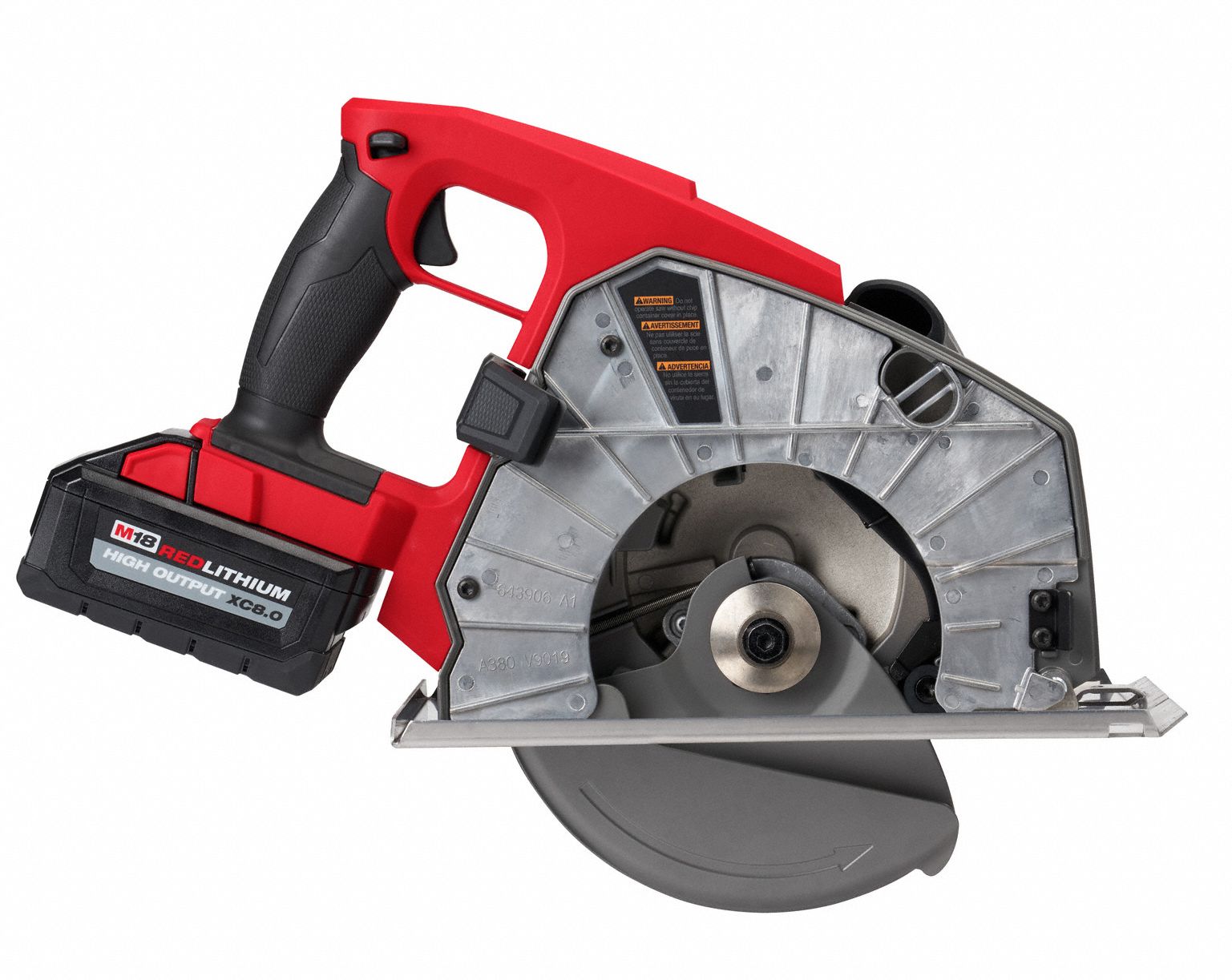 MILWAUKEE Circular Saw Kit, 8 in Blade Dia., Right Blade Side, Bevel