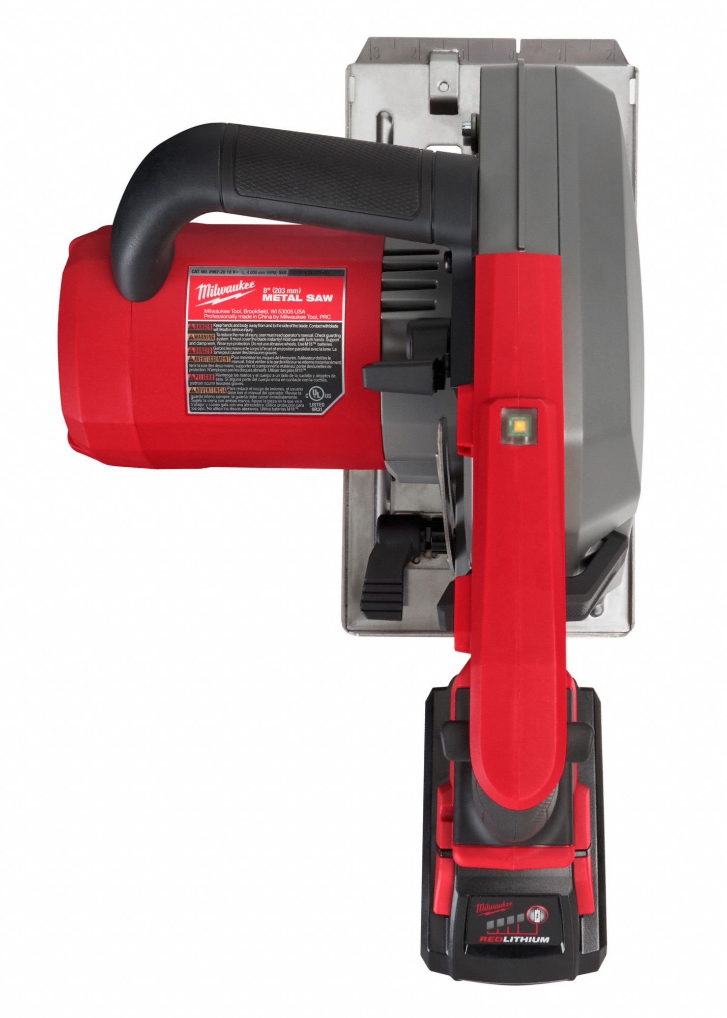 MILWAUKEE Circular Saw Kit, 8 in Blade Dia., Right Blade Side, Bevel