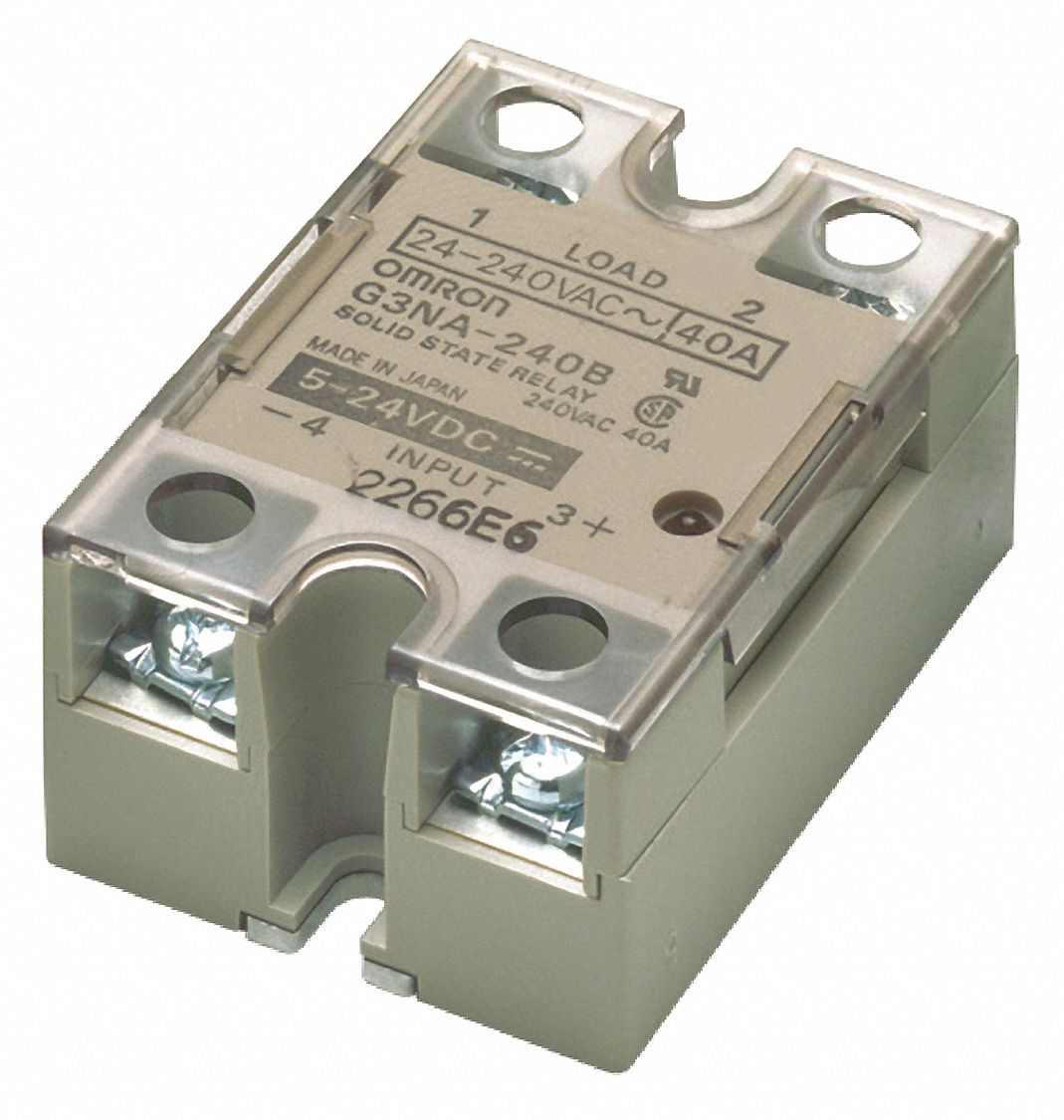 Omron G3NA-225B DC5-24 Solid State Relay, Zero Cross Function, Yellow  Indicator, Phototriac Coupler Isolation, 25 A Rated Load Current, 24 to 240  VAC Rated Load Voltage, 5 to 24 VDC Input Voltage