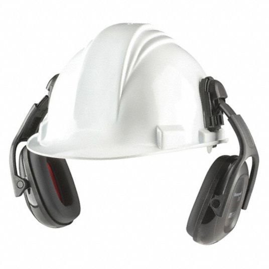 HONEYWELL HOWARD LEIGHT Hard Hat Mounted Ear Muffs, 20 dB Noise Reduction Rating NRR, Dielectric