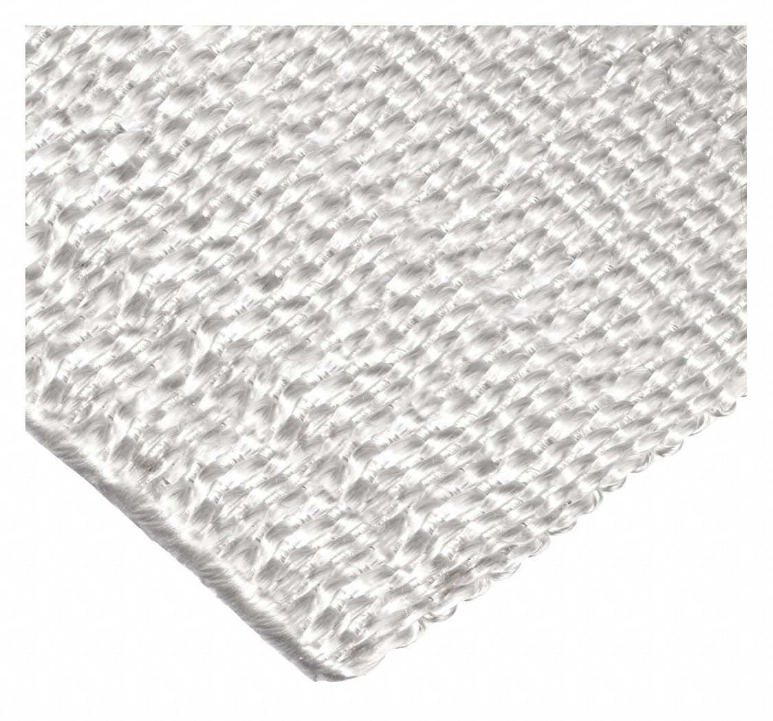 Uncoated Fiberglass Sheet: Std, 150 ft Lg, 40 in Wd, 0.063 in Thick, Plain, White, 1, 000°F Max Temp