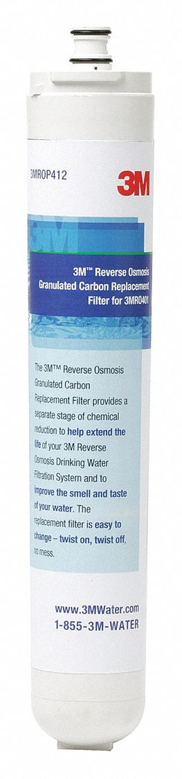 Quick-Connect Water Filter: 0.5 gpm, 33 3/8 cm Overall Ht, 3 3/8 in Overall Dia, Activated Carbon