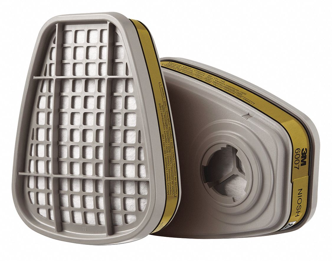 Cartridge: Olive Color, Bayonet, Air Purifying Respirator, 60 PK