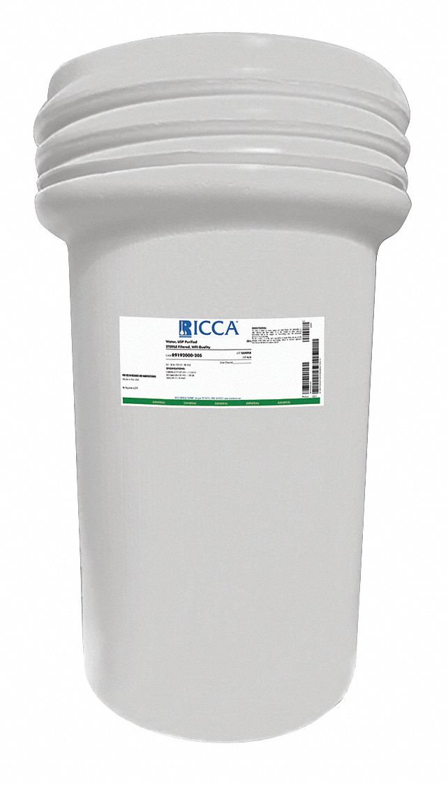 RICCA CHEMICAL Purified Water, USP Grade, Drum 56GW25R919200055S