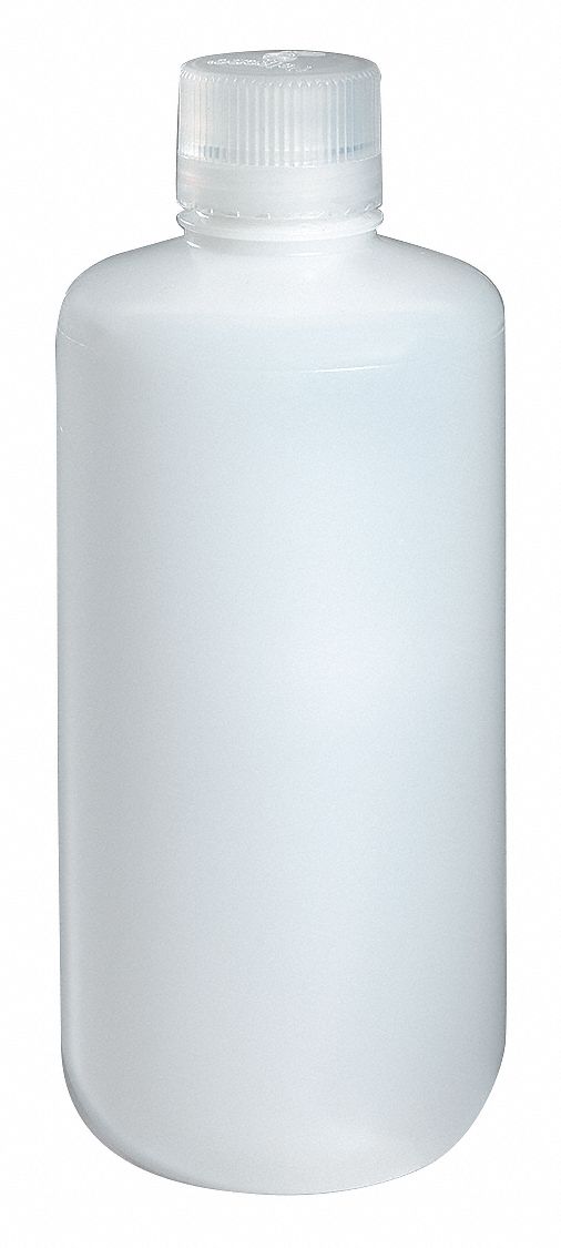 Bottle: 32 oz Labware Capacity - English, HDPE, Includes Closure, Polypropylene, 24 PK