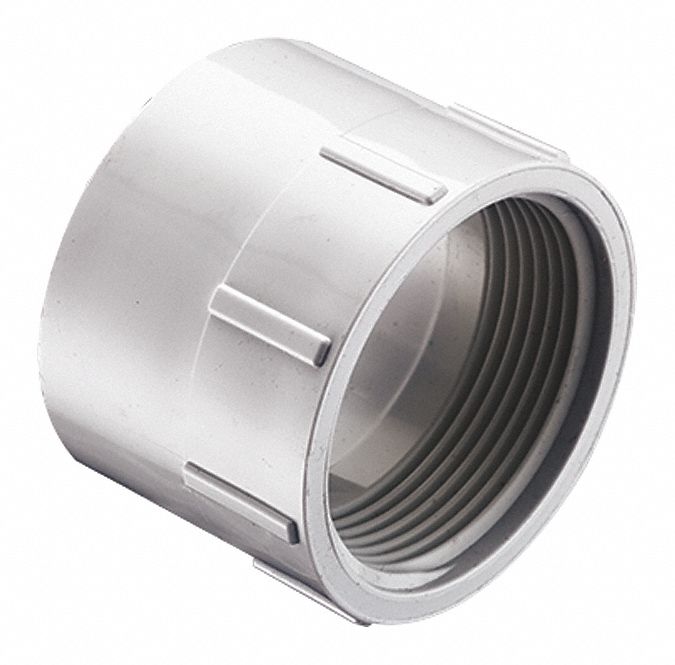 Female Adapter: Schedule DWV, 4 in x 4 in Fitting Pipe Size, Female Socket x Female NPT, White