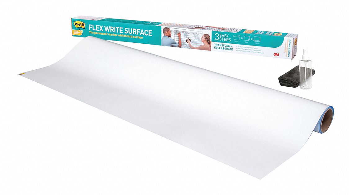 POSTIT, 48 in Dry Erase Ht, 36 in Dry Erase Wd, Dry Erase Sheet