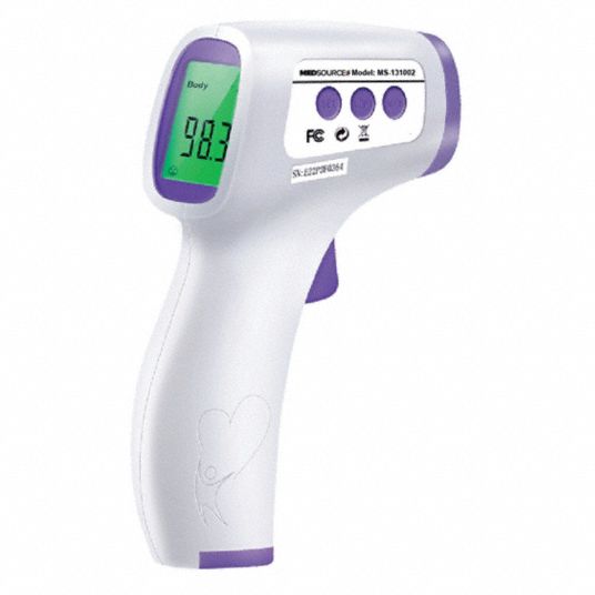 MEDSOURCE NonContact Infrared Thermometer, Purple, White, Forehead, 5
