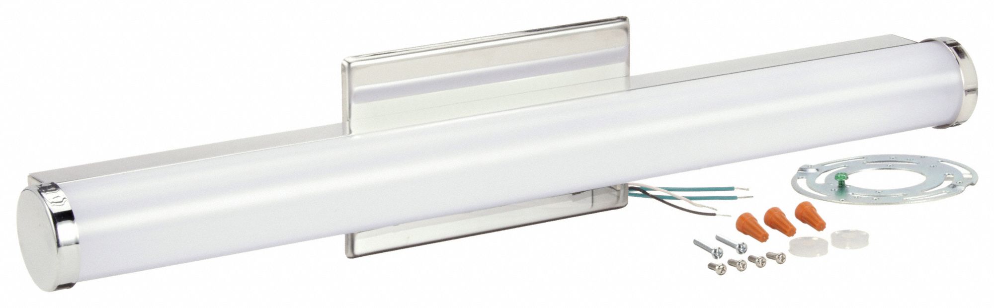 LED Vanity Light: Chrome, 1, 690 lm_1, 800 lm_1, 850 lm, 3000K/3500K/4000K, 18 W, 120 to 277V AC