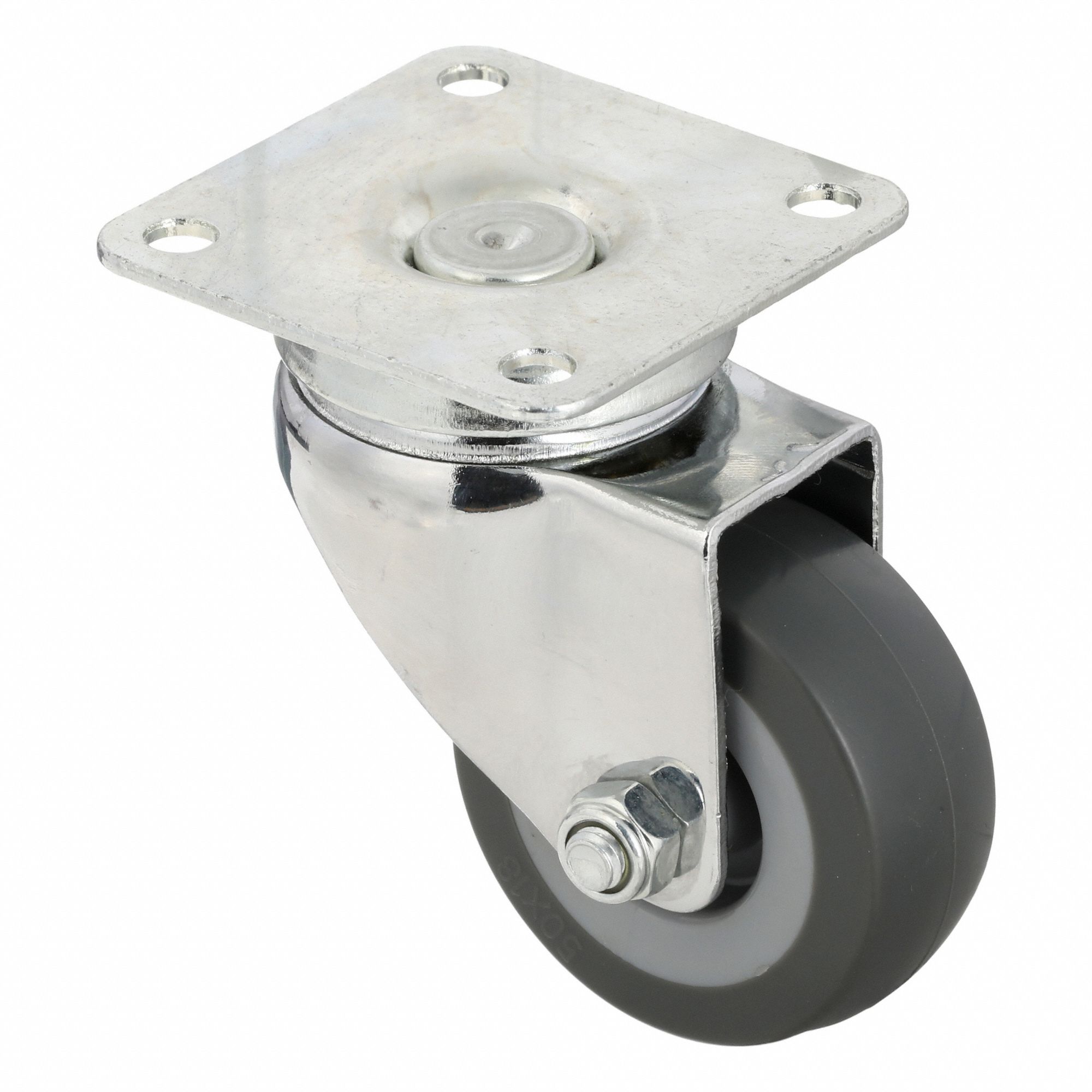 Plate Caster, Swivel, 2" Wheel Dia.