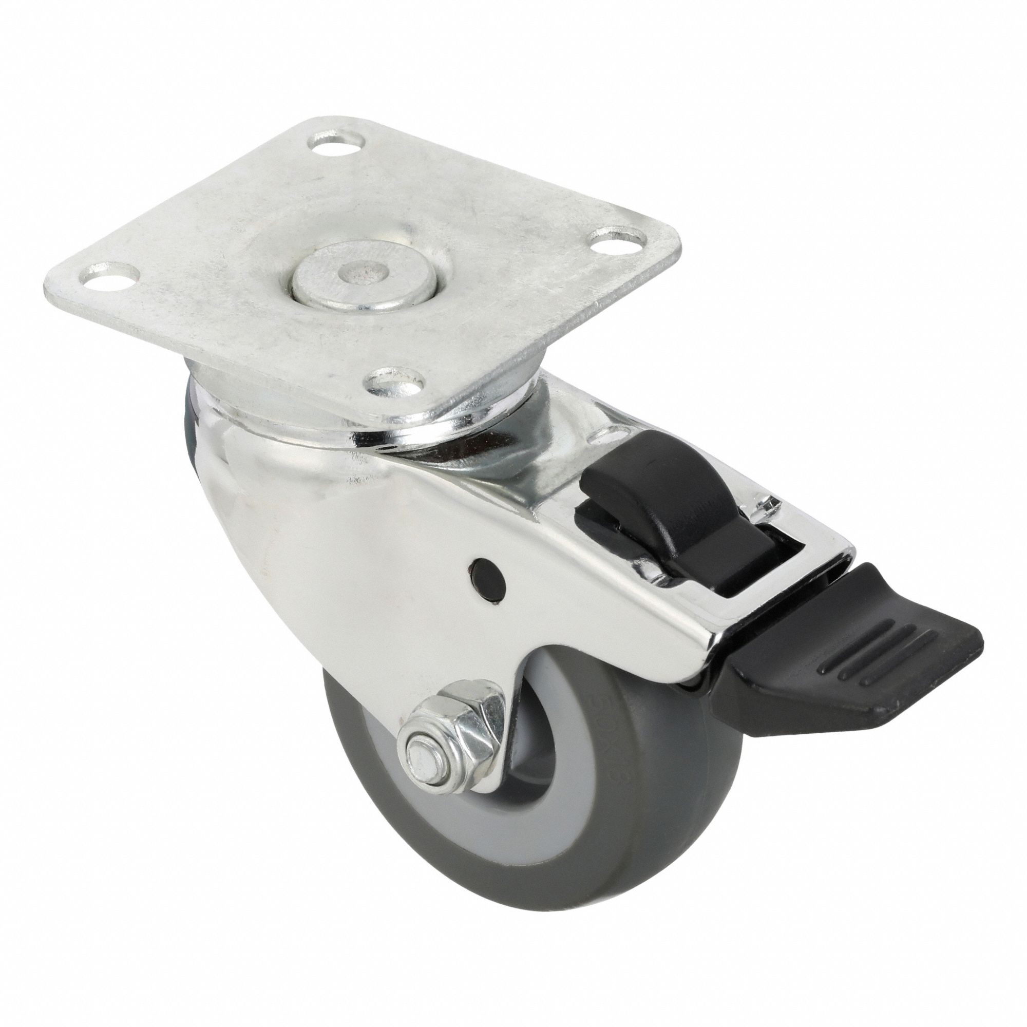 Plate Caster, Swivel, 2" Wheel Dia.