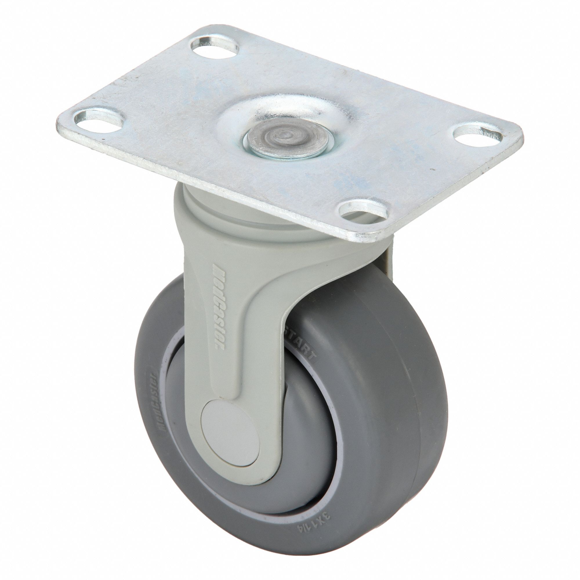 Plate Caster, Rigid, 3" Wheel Dia.