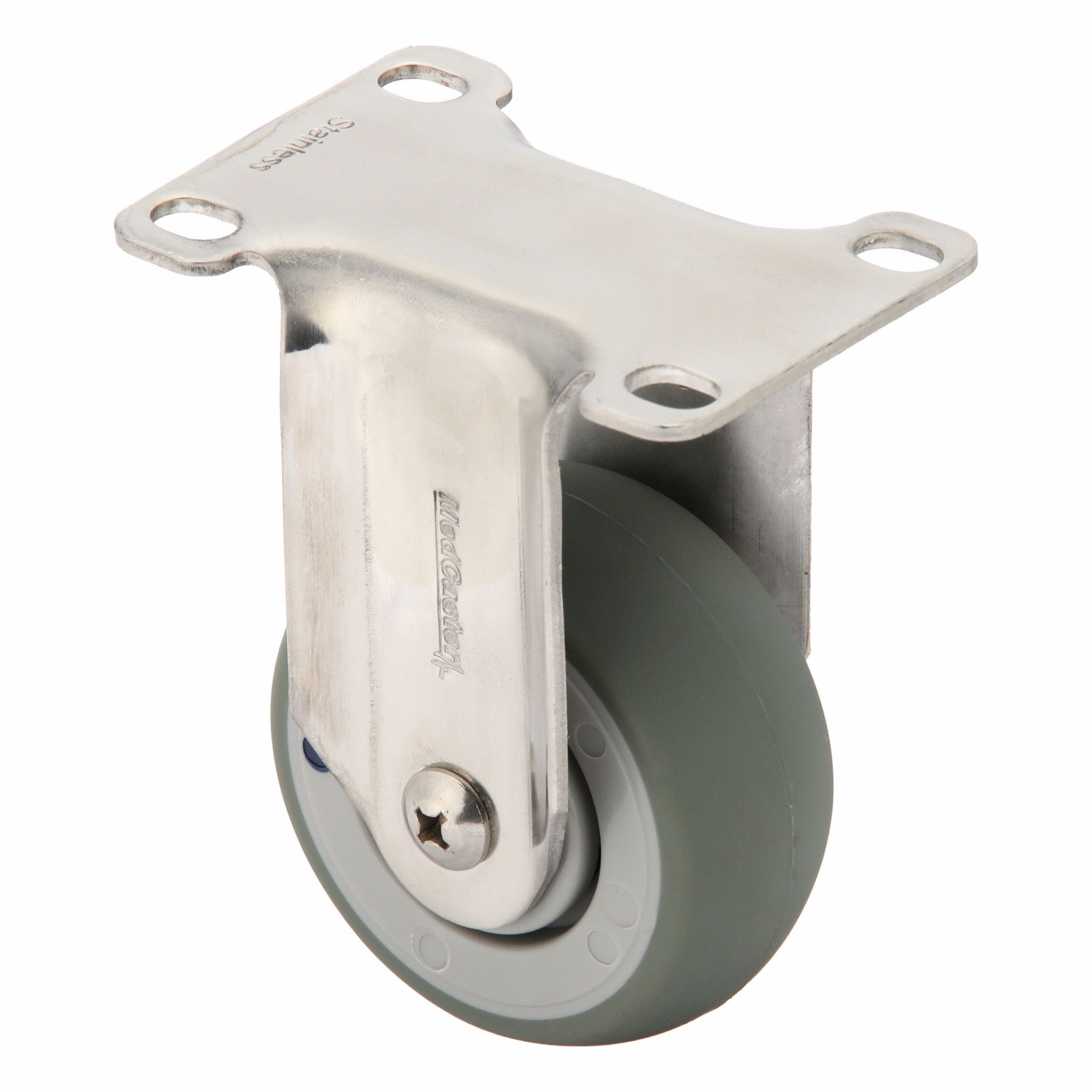 Plate Caster, Rigid, 3" Wheel Dia.