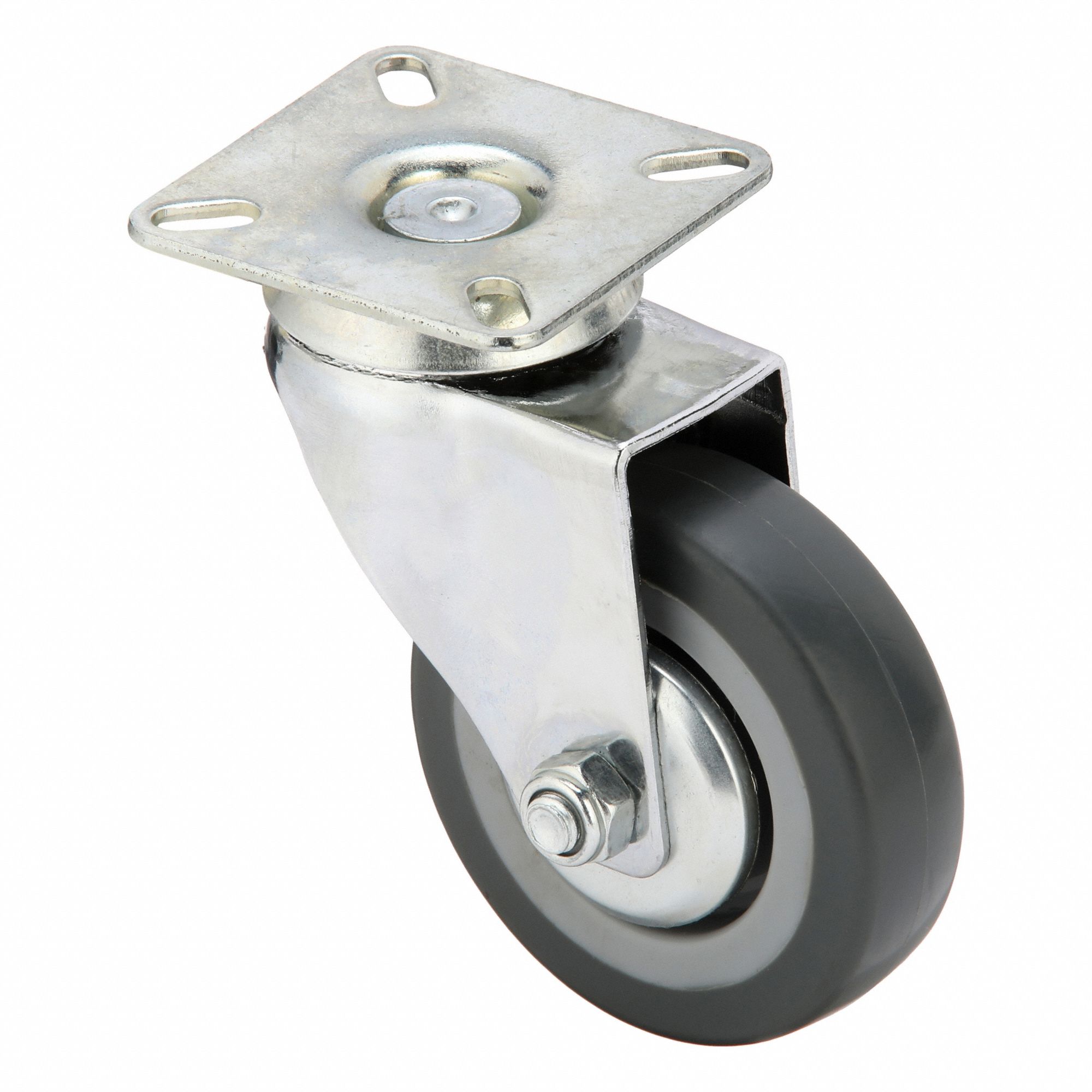 Plate Caster, Swivel, 3" Wheel Dia.