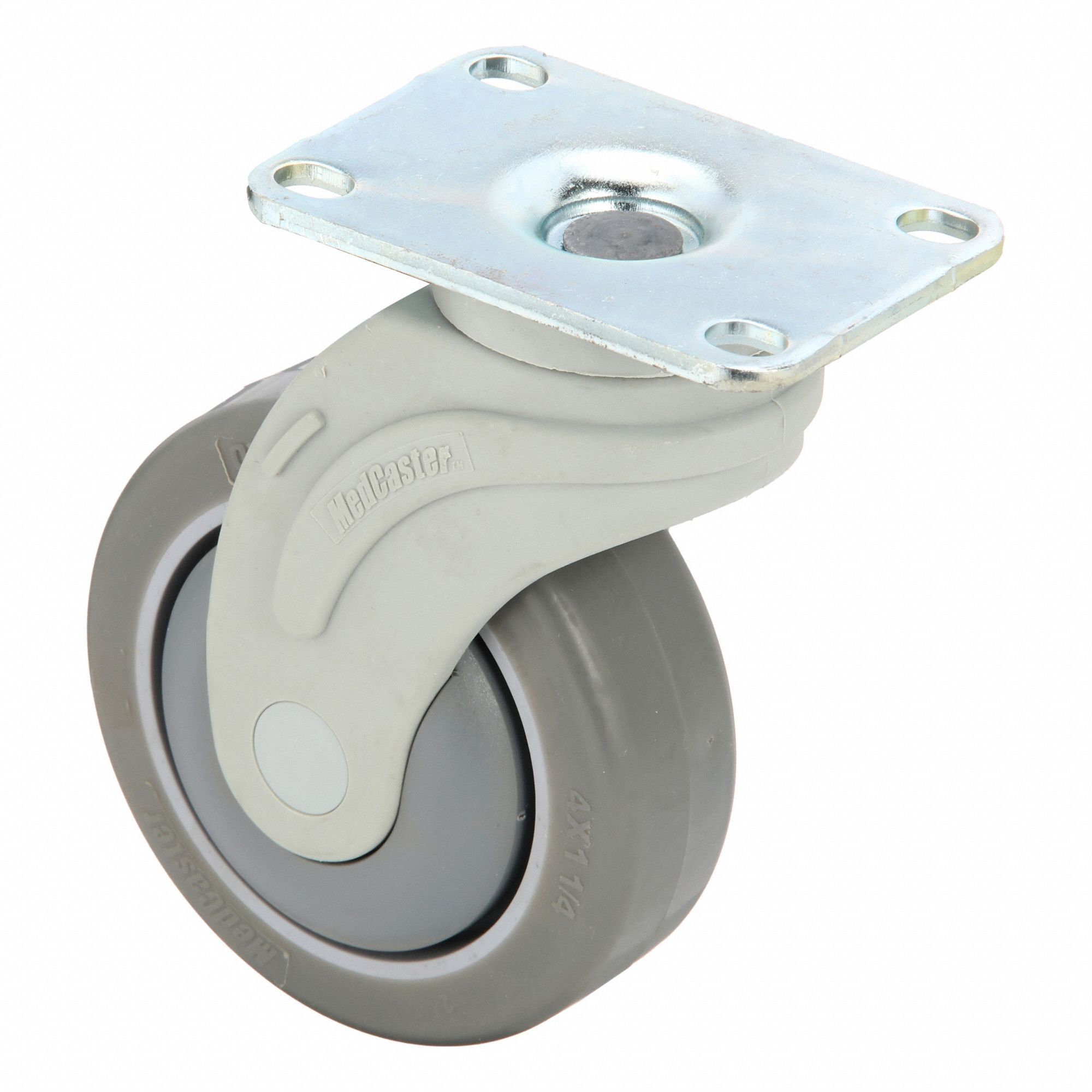 Plate Caster, Rigid, 4" Wheel Dia.