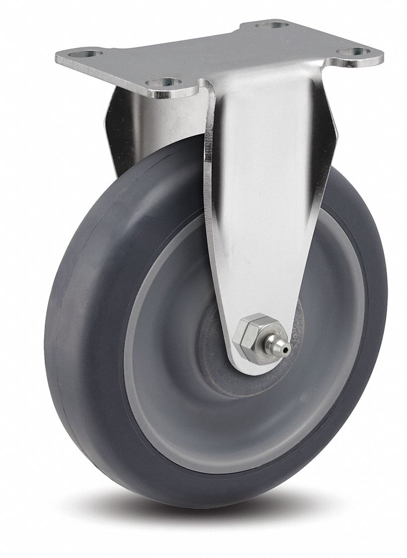 MEDCASTER, Rigid, No Brake, Plate Caster - 56HC74|AC05HSP125RGTP01 ...