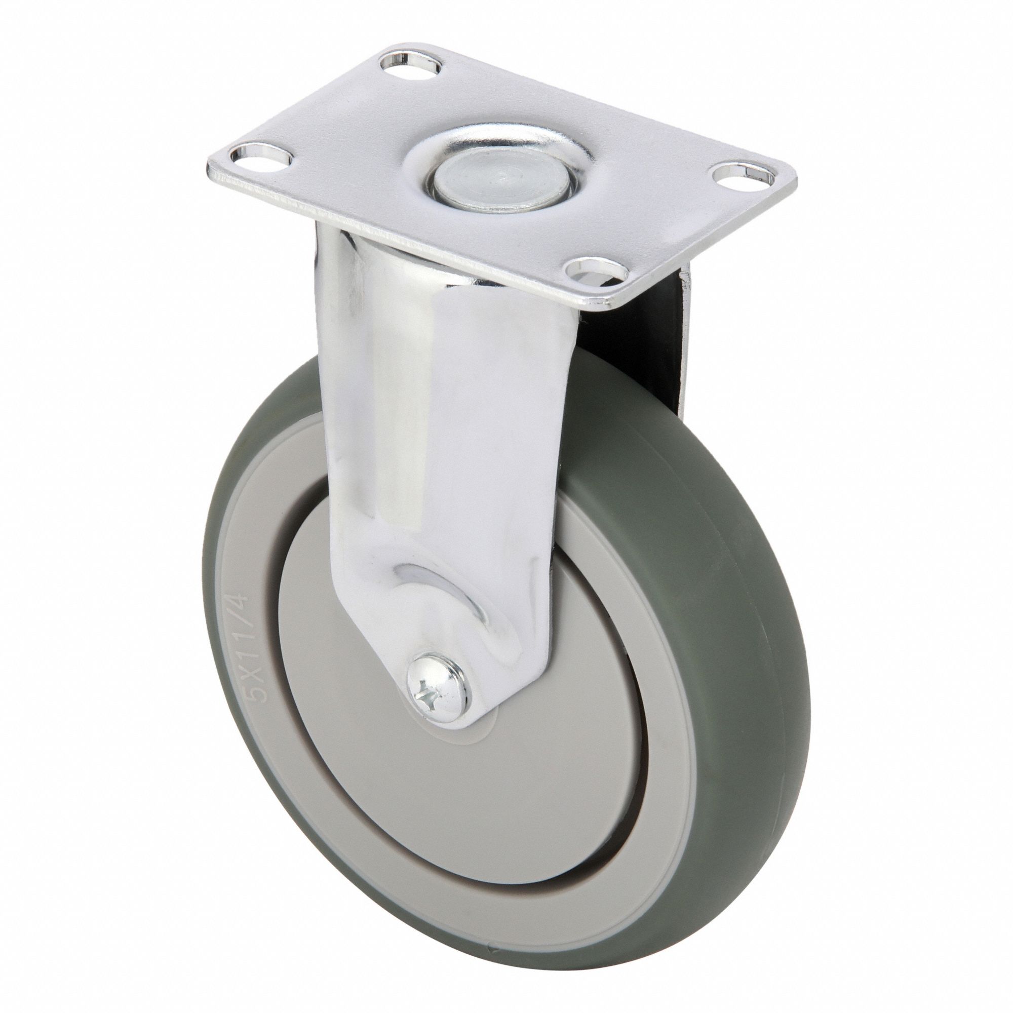 Plate Caster, Swivel, 5" Wheel Dia.