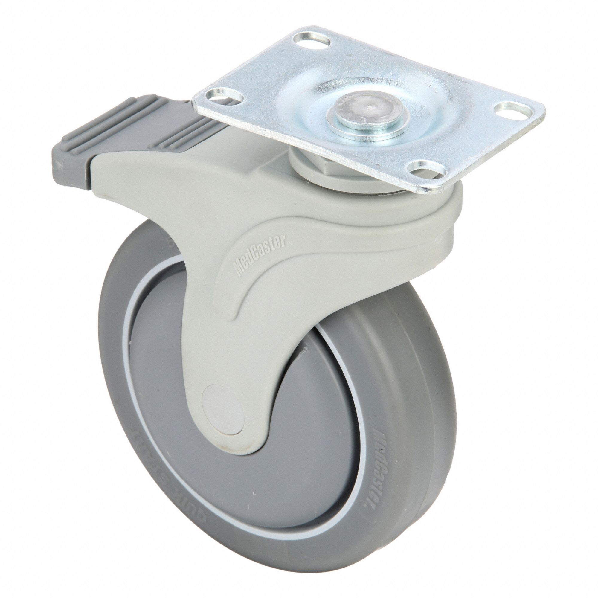 Plate Caster, Swivel, 5" Wheel Dia.