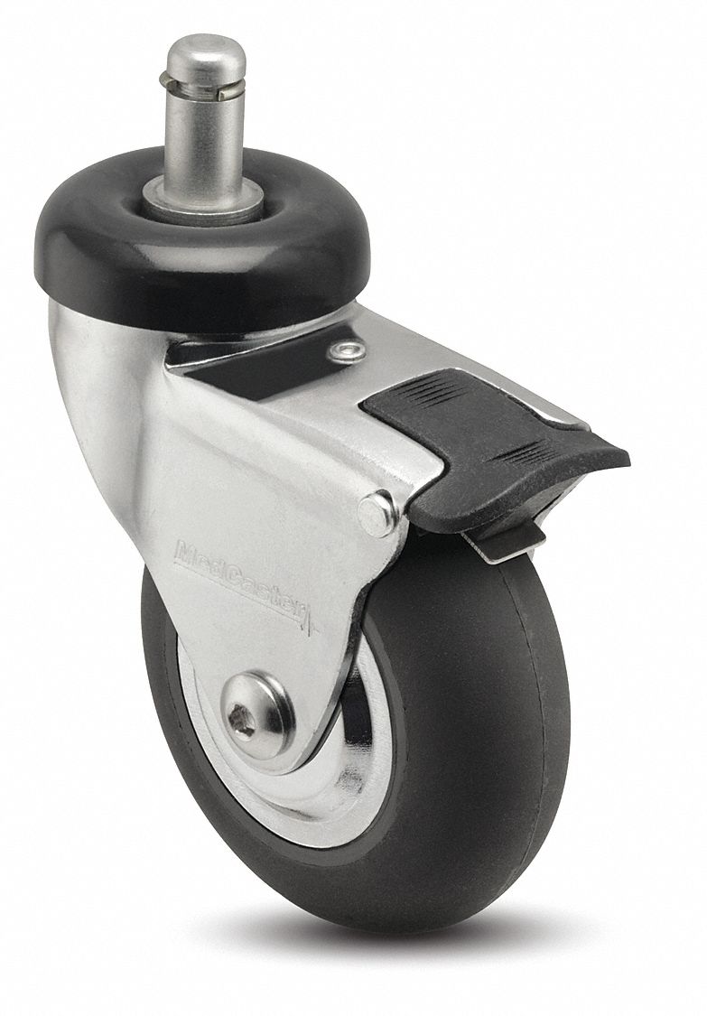 Stem Caster, Swivel, 2" Wheel Dia.