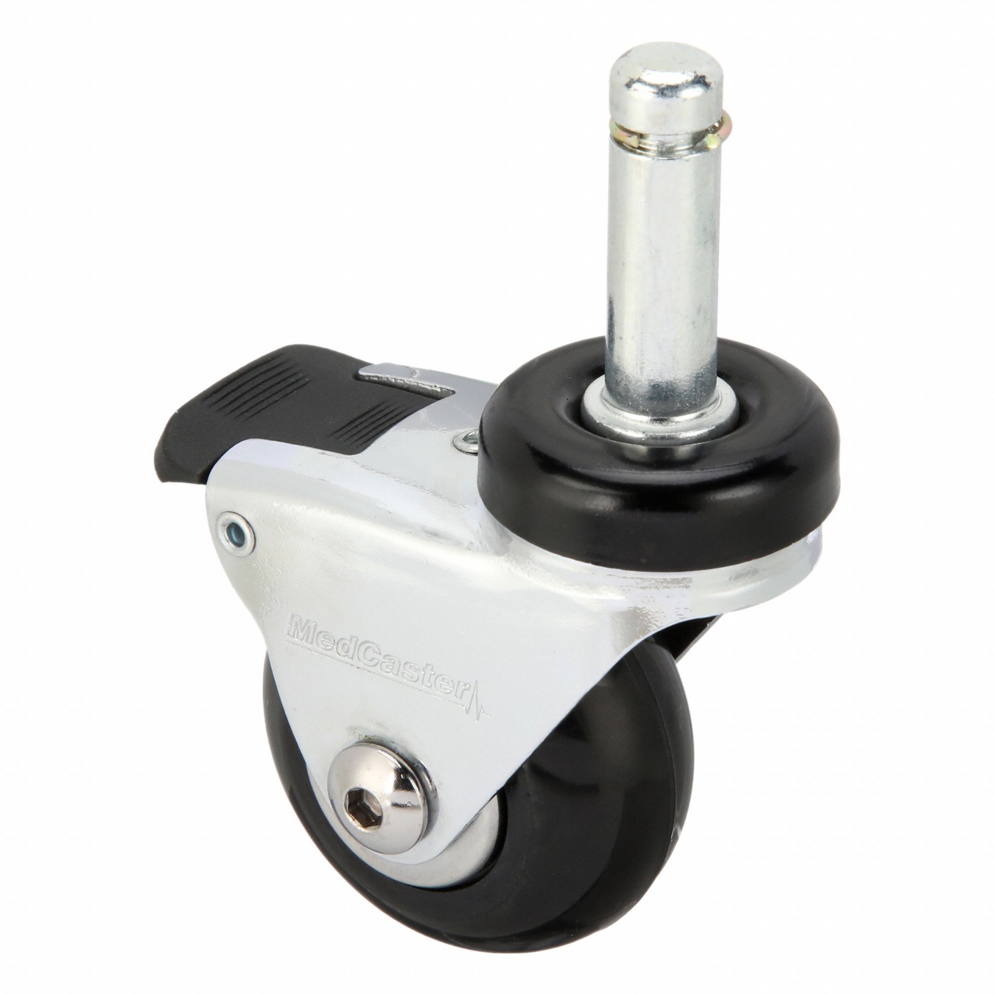 Stem Caster, Swivel, 2" Wheel Dia.