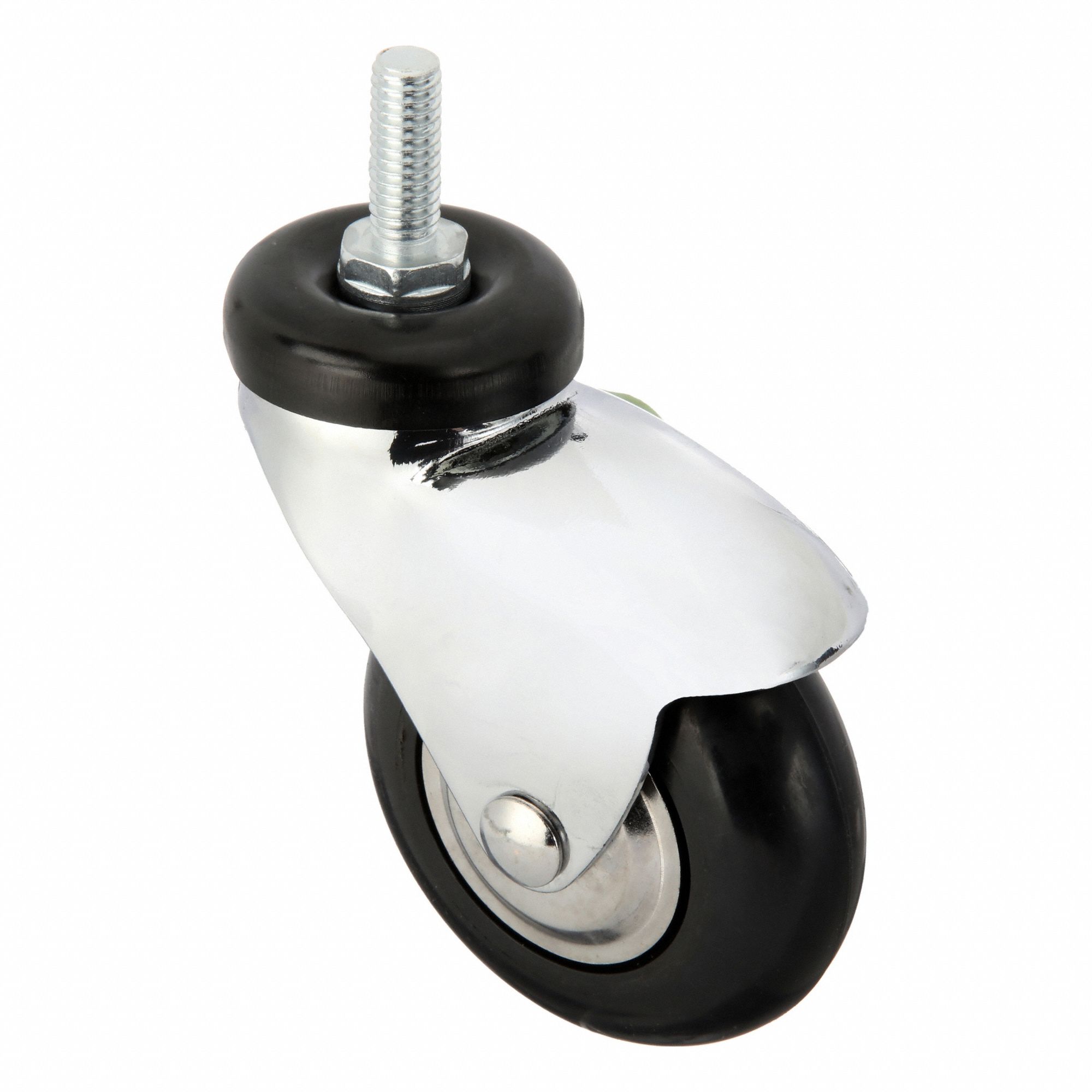 Stem Caster, Swivel, 3" Wheel Dia.