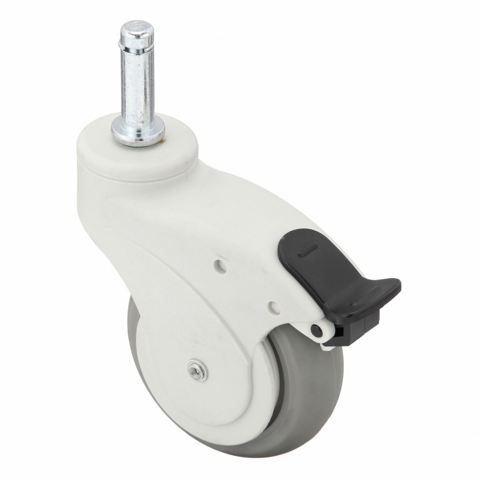 Stem Caster, Swivel, 3" Wheel Dia.