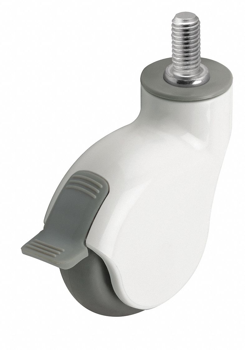 Stem Caster, Swivel, 3" Wheel Dia.