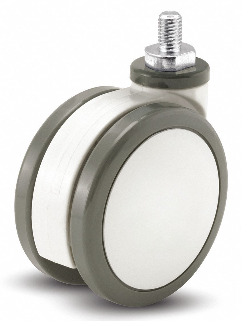 Stem Caster, Swivel, 3" Wheel Dia.