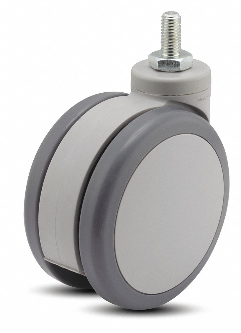 Stem Caster, Swivel, 5" Wheel Dia.