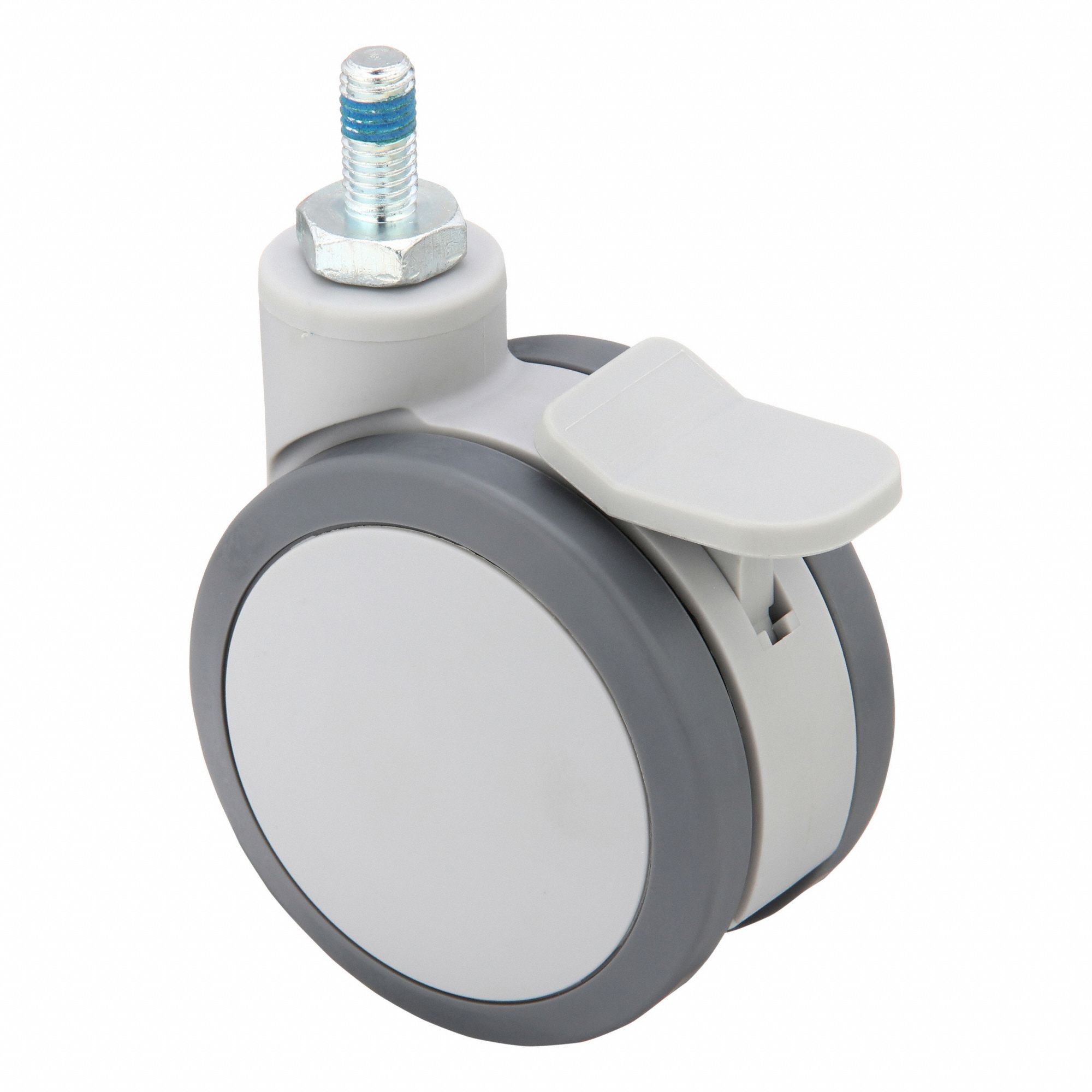 Stem Caster, Swivel, 4" Wheel Dia.