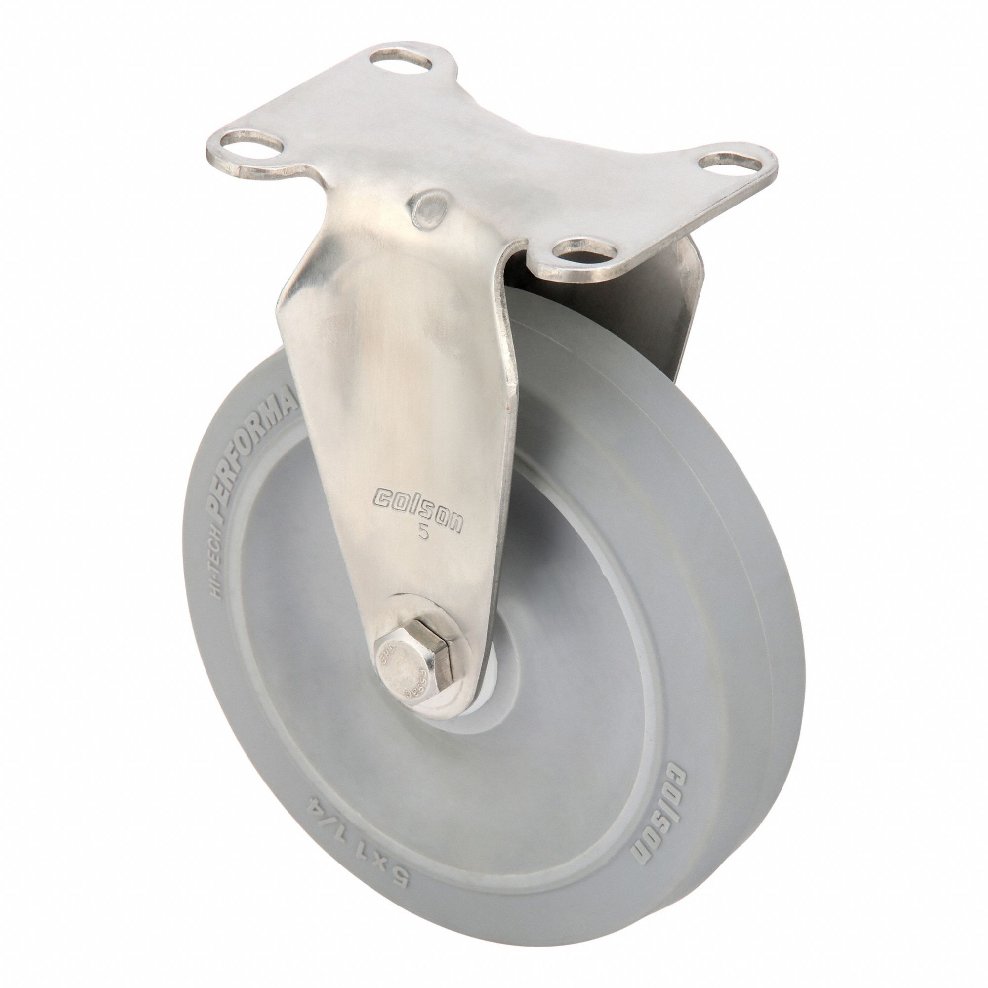 Plate Caster: Corrosion-Resistant/Debris-Resistant/Quiet-Roll/Shock-Absorbing, Rigid, Rubber