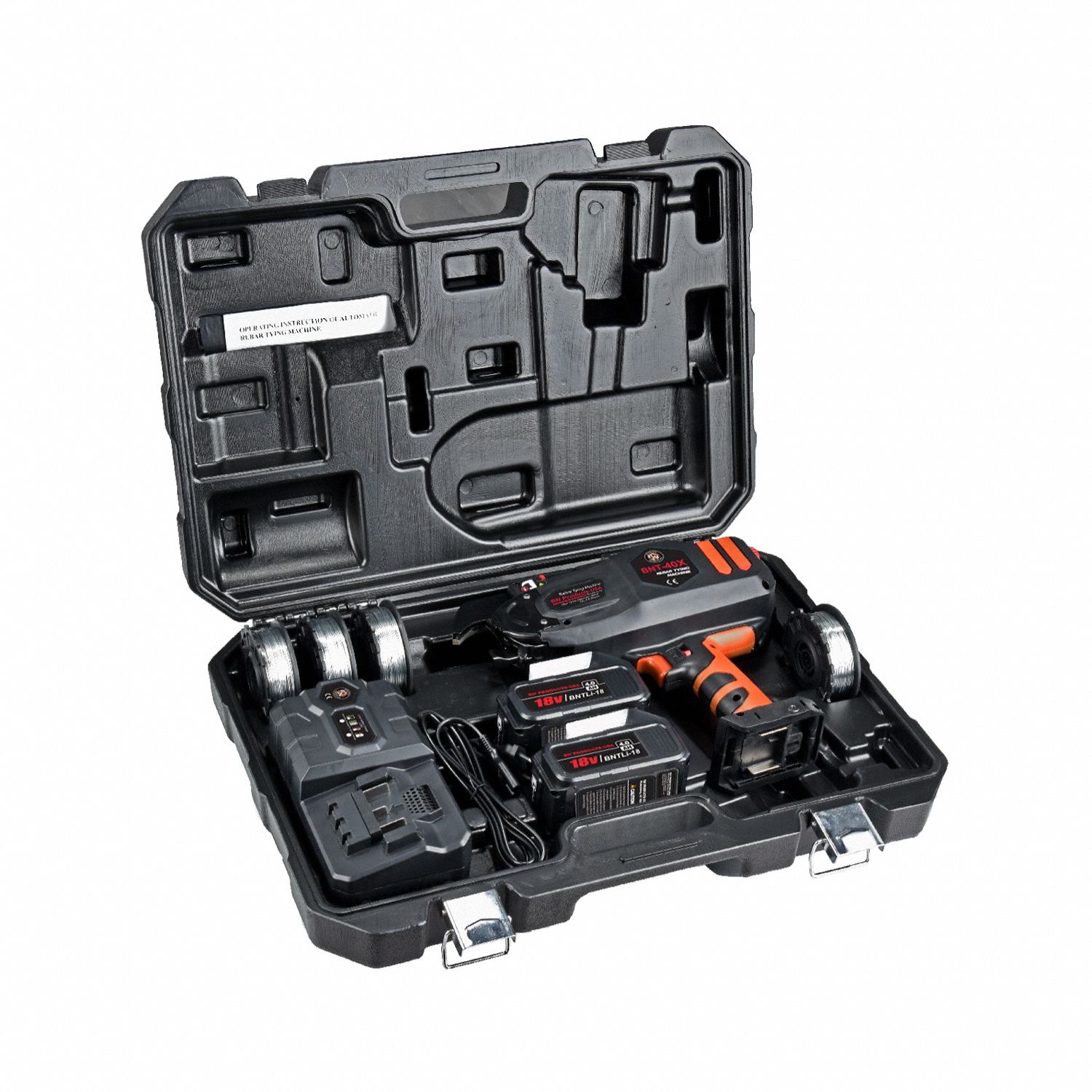 BN PRODUCTS USA Rebar Tying Tool Kit 18V DC, No. 6 x No. 6, For 21 ga Wire, Less Than 1 sec/Tie