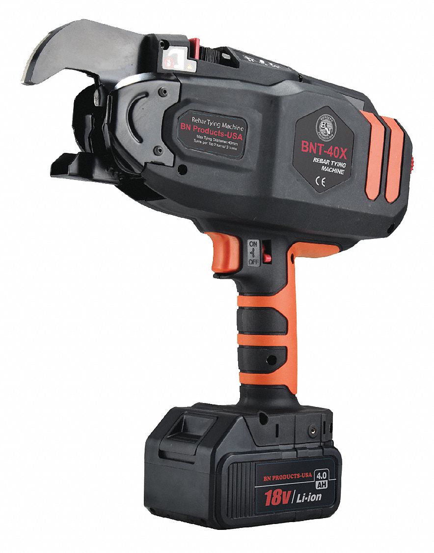 BN PRODUCTS USA, 18V DC, No. 6 x No. 6, Rebar Tying Tool Kit 56HE64BNT40X Grainger