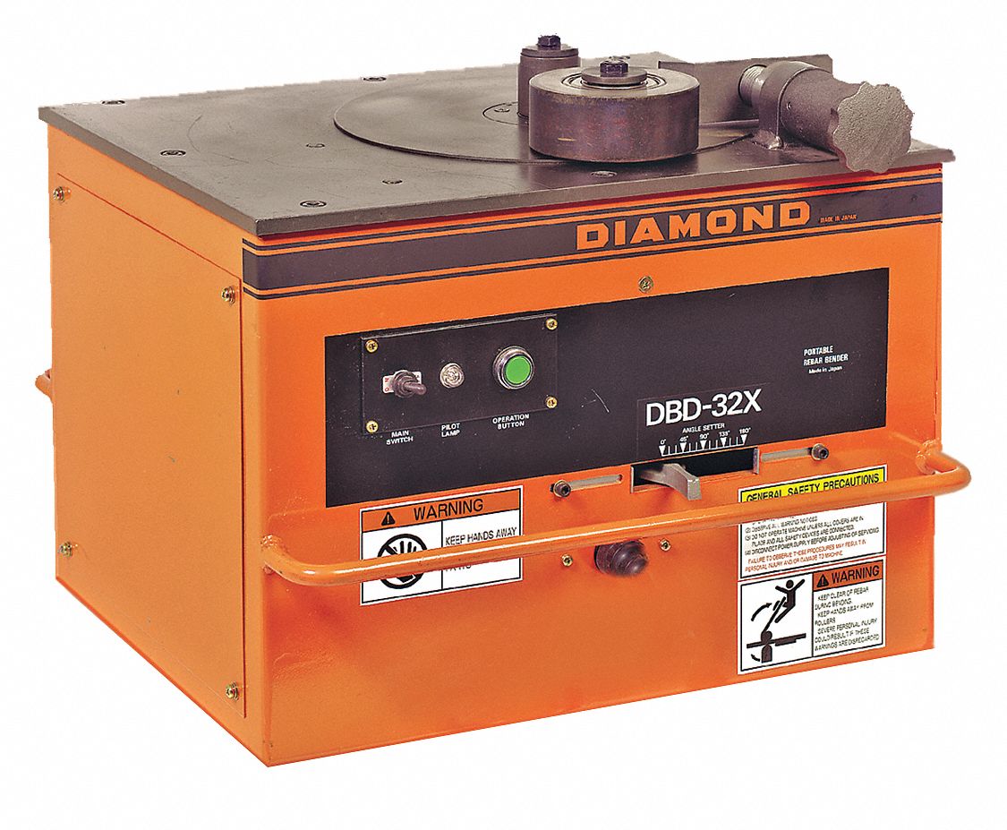 BN PRODUCTS USA Portable Rebar Bender 9 Max. Bend Size, 180° Max. Bending Angle, 397 lb Tool